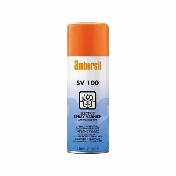 Spray. SV100. Barniz aislante anti-tracking de color rojo ( tropicalizador). 400ml. AMBERSIL