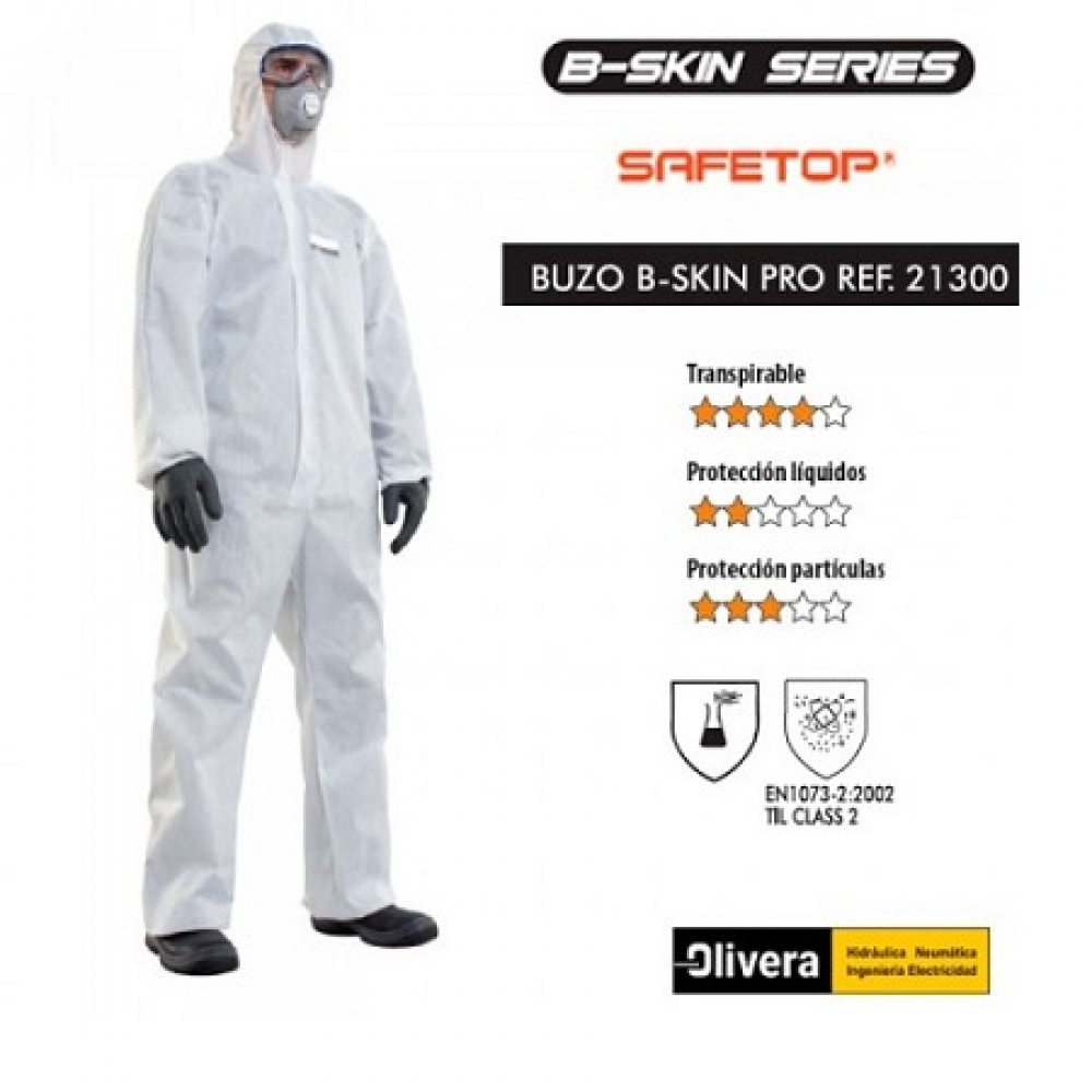 Buzos Desechables. Ref. 21300 BSKIN-PROCAT T/XL. SAFETOP