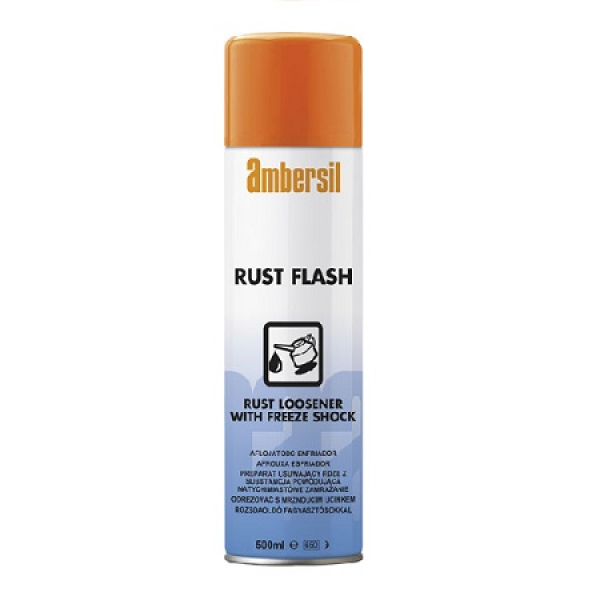 RUST FLASH- Aceites penetrantes extra rápido con efecto hielo. 500ml. AMBERSIL