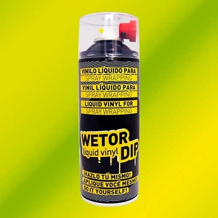 Sprays Vinilo líquido Amarillo FLUOR. Ref. ST82018. 400ml. WETOR liquid vinyl DIP.