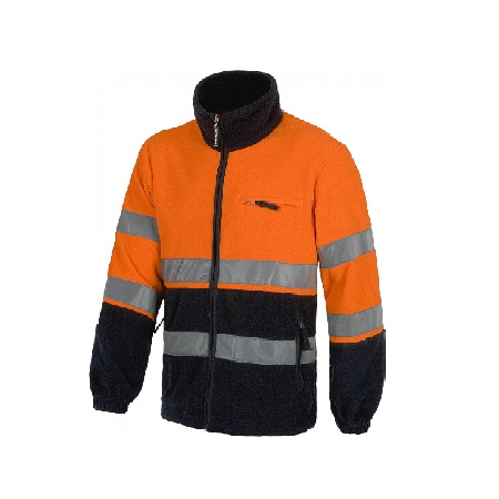 Chaquetas Polar alta visibilidad. Ref. C4025. Color: Azul marino/Naranja. Talla: M. WORKTEAM